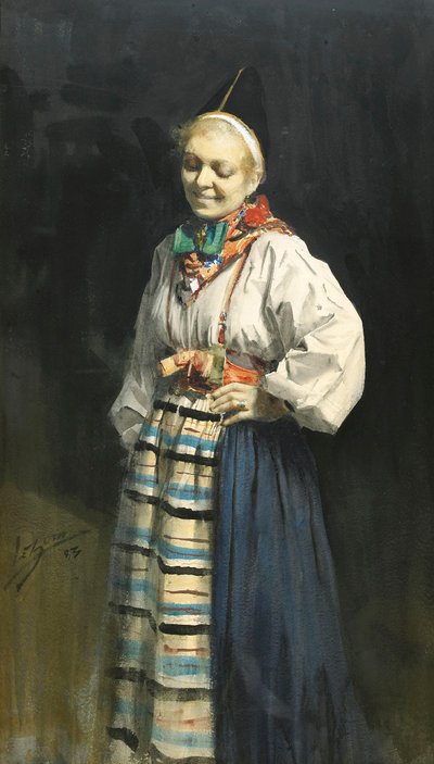 Dalecarlian Girl from Rättvik by Anders Leonard Zorn